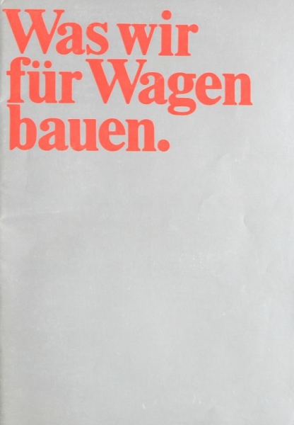 Opel Modelprogram 1969 "Was wir fuer Wagen bauen" Carbrochure (9927)